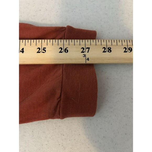 Life Is Good T Shirt Mens XL Santa Golfer Snow Golf Long Sleeve Rust Color - Picture 6 of 7